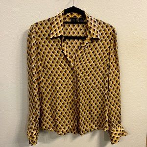 INC silk geometric dress shirt